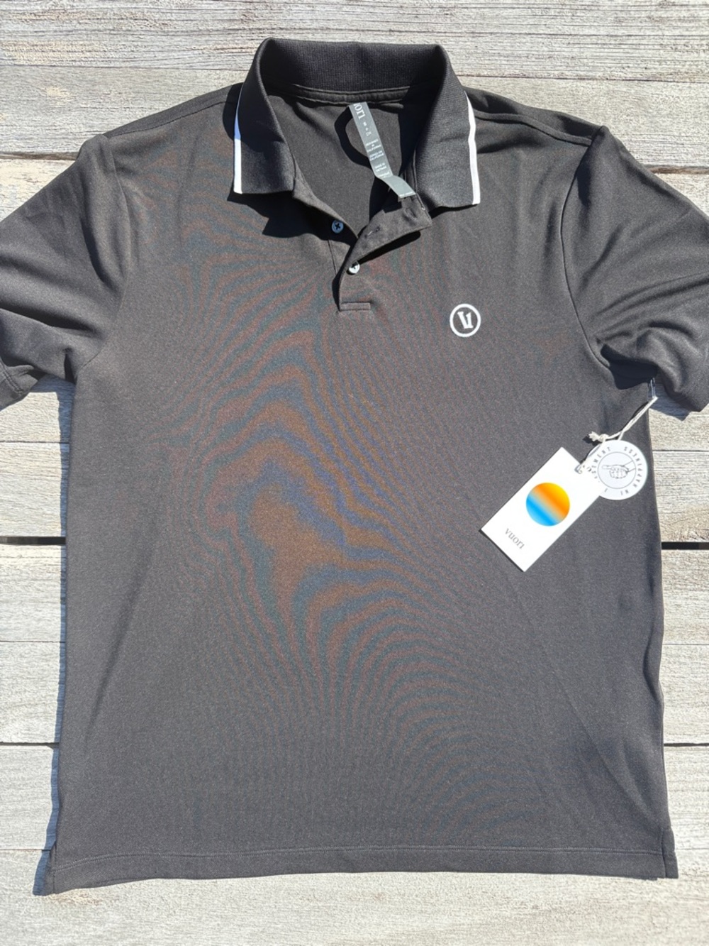 VUORI Gamepoint Polo BLACK Size SMALL NWT MENS